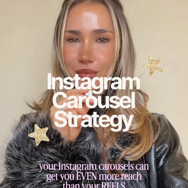 YOUR CAROUSELS = REACH BOOSTERS!!! 📈🧚🏼‍♀️ not only do carousels perform extremely well in the algorithm but they also have a long lifespan, so when you post a carousel you can expect it to continue to get pushed out over time 🔄

not to mention that when you add music to them, they get shown in the REELS tab AND if someone doesn’t swipe on your first slide, Instagram will often re-show your carousel, so the opportunities are endless + I want to help you take advantage!!! so: if you want more specific help structuring yours or you want ideas, LMK below 🥰🤍