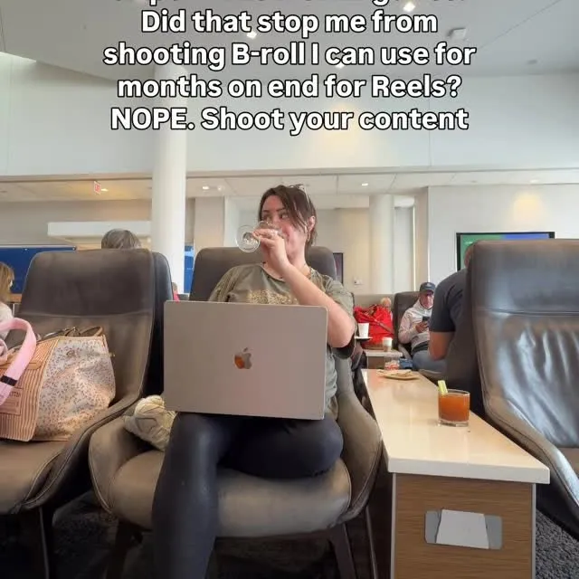 Want to always have B-roll for your Reels ready to go? Prop your phone up and press record!

I will use clips from this for months! (Fun fact, some of the B-roll you’ve seen me use is from a year ago).

Trust me…you’ll thank yourself.

And to help you out, here’s my standard shot list when I intentionally shoot B-roll:

- Working on the couch
- Making coffee
- Creating on my phone
- Walking (feet & overhead shot)
- Wide shot eating, drinking, typing
- Mid shot of eating, drinking typing
- Detailed shot of computer/phone/food
- Driving
- Full body shot/fit check/mirror selfie

Save this for later and share with your content creation buddy and get ready to press record! You’ve got this 💪

#instagramforbusiness #instagramtipsandtricks #contentcreationtips #contentcreatorlife #contentcreatortips