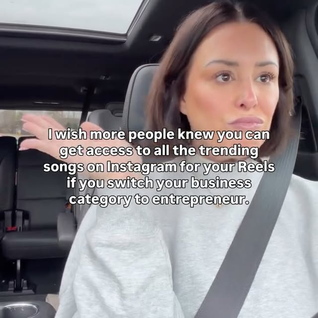 I get this question ALL the time, so let’s fix it real quick 🎶 

If you don’t have access to certain songs on Instagram it’s usually because of your business category.

I showed this at a retreat this weekend and watched a room full of people’s minds explode 🤯 so I figured I should share it here too.

Here’s how to fix it ⤵️

1️⃣ Go to your profile and tap Edit Profile
2️⃣ Change your category to Entrepreneur or Personal Blog
3️⃣ Under “Display on Profile” toggle it OFF if you don’t want it shown in your bio

And just like that you’ll get alllll the music back. 🎶

SIDE NOTE: Yes, this is allowed and OBVIOUSLY there’s always exceptions like you run an Instagram for a large brand or company who’s legal team says no 🤷🏻‍♀️ But for most of us small business owners, this is the hack that brings more life to our content.

So here’s the short, simple version of Instagram’s official rules when using copyrighted music:

📄 Keep clips short (don’t make a 90-second Reel with music…aim for about 10–20 seconds)

📄 The video should be the focus, not the music. The music is background, not the main character.

📄 You can’t run ads or boost a Reel that uses copyrighted music.

That’s it.

So if you want access to all the good songs for your Reels and Stories, now you know what to do 😉

Save this so you don’t forget, send it to a friend who’s missing their music library, and follow @shannonmckinstrie for IG tips based on what’s working right now.