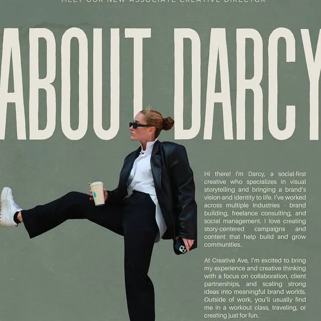 Welcome to the ave, Darcy!! ⭐️

#newhire #creativeave #marketingagency #creativedirector