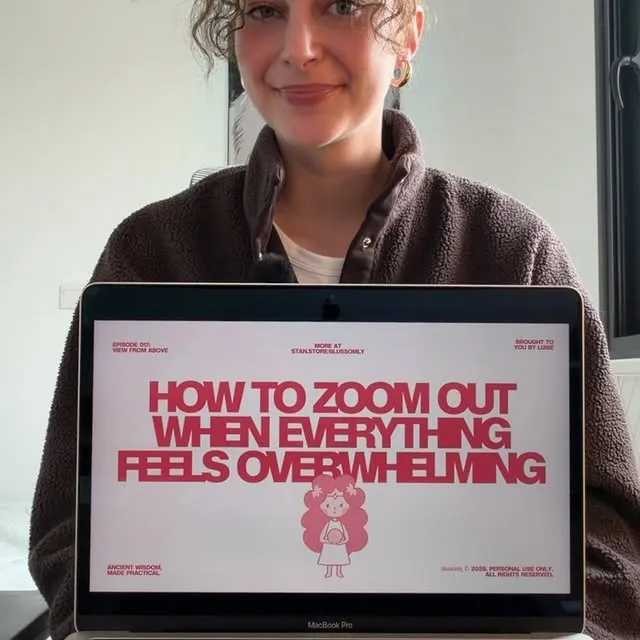 Here’s how to zoom out when everything feels overwhelming 🤍

Today on stoicism but make it cute, we’re talking about the Stoic practice „view from above“. We’re clarifying what this tool is (and isn’t!) about and what exactly it helps with.

As always, there’s a lot more to say about everything I’m mentioning. This video is meant only as an easy-to-digest introduction to the topic.

You can find a longer version of this going into more detail in the 17th issue of my newsletter, the Soft Stoic Letter, out now. (🔗 in bio) 💌

- 

🧚‍♀️ comment „workbook“ and I’ll send you the details to my stoic girl starter pack, or grab it thru the 🔗 in my bi0.

-

Also lil disclaimer: pls take this with a grain of salt, I’m not trying to mock anyone, this is for funsies (and a bit of education). It is just me trying to approach a rather “dry” topic of a philosophy that’s been branded in a very tough and masculine way in the past through a modern and more humorous lens.

Hope you likey and hope you learned something today! 

Stay grounded out there 🧸🤎

🏷️ stoicism for women , resilience , perspective shift , overwhelm , worrying , anxiety , psychology , mindset shift , overthinking , that girl energy , #overthinking #worrying #stoicism #thatgirlenergy #mindsetshift