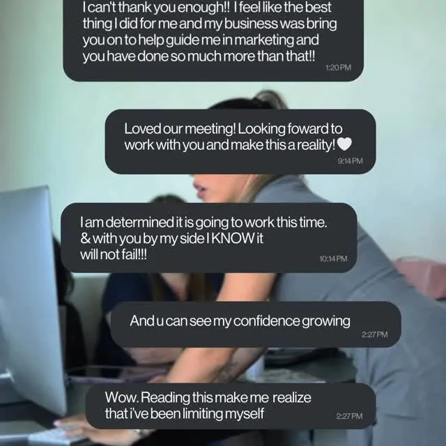 “I feel like the best thing I did for me and my business was bringing you on.”

This is why we do this work. Not just for the aesthetic. Not for the highlight reel.

Okay… maybe a little for the aesthetic 🤭🤣

But really, it’s for the moment a client realizes that clarity isn’t a luxury. It’s the foundation. When confidence stops being something they chase and becomes something they build.

Marketing that works starts with a business that’s clear, strategic, and sustainable.

Let’s build yours. DM me and let’s get started! 

🎥 @lilianne.anel 

#womeninbusiness #businessstrategycoach #ceomindset #marketingstrategy #womenentrepreneurs