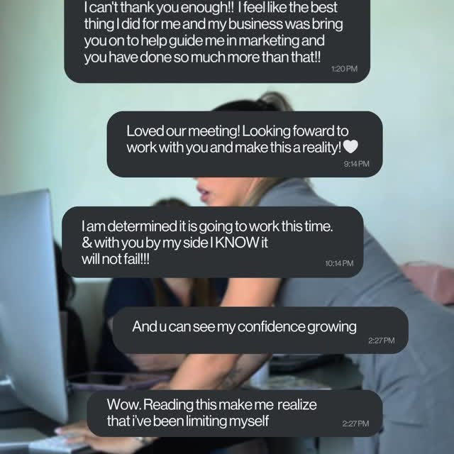 “I feel like the best thing I did for me and my business was bringing you on.”

This is why we do this work. Not just for the aesthetic. Not for the highlight reel.

Okay… maybe a little for the aesthetic 🤭🤣

But really, it’s for the moment a client realizes that clarity isn’t a luxury. It’s the foundation. When confidence stops being something they chase and becomes something they build.

Marketing that works starts with a business that’s clear, strategic, and sustainable.

Let’s build yours. DM me and let’s get started! 

🎥 @lilianne.anel
