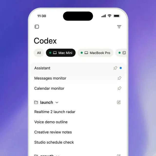 Ask and you shall receive. Now in preview: Codex in the ChatGPT mobile app. 

Now you don’t have to be at your desk to start new work, review outputs, steer execution, or approve next steps—you can do it all on the go with the ChatGPT mobile app while Codex runs on your laptop, Mac mini, or devbox.

Rolling out today as a preview on iOS and Android in all supported regions with support for connecting your phone to the Codex app on Windows coming soon.