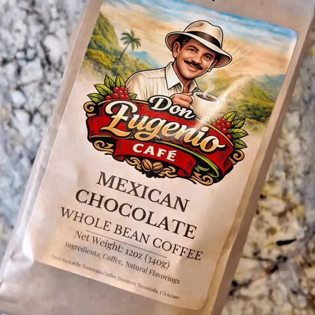 Rich, smooth, and unforgettable—Don Eugenio Coffee’s Mexican Chocolate blend delivers pure indulgence in every sip. Freshly roasted to order and sourced from local farms across Latin America, you can taste the passion behind every cup. ☕✨ 
#DonEugenioCoffee #mexicanchocolate #freshroasted #latinamericancoffee #coffeelovers